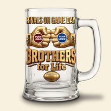 Load image into Gallery viewer, "Rivals on Game Day" - Personalized Beer Glass for Sports Lovers - Perfect Gift for Friends &amp; Family
