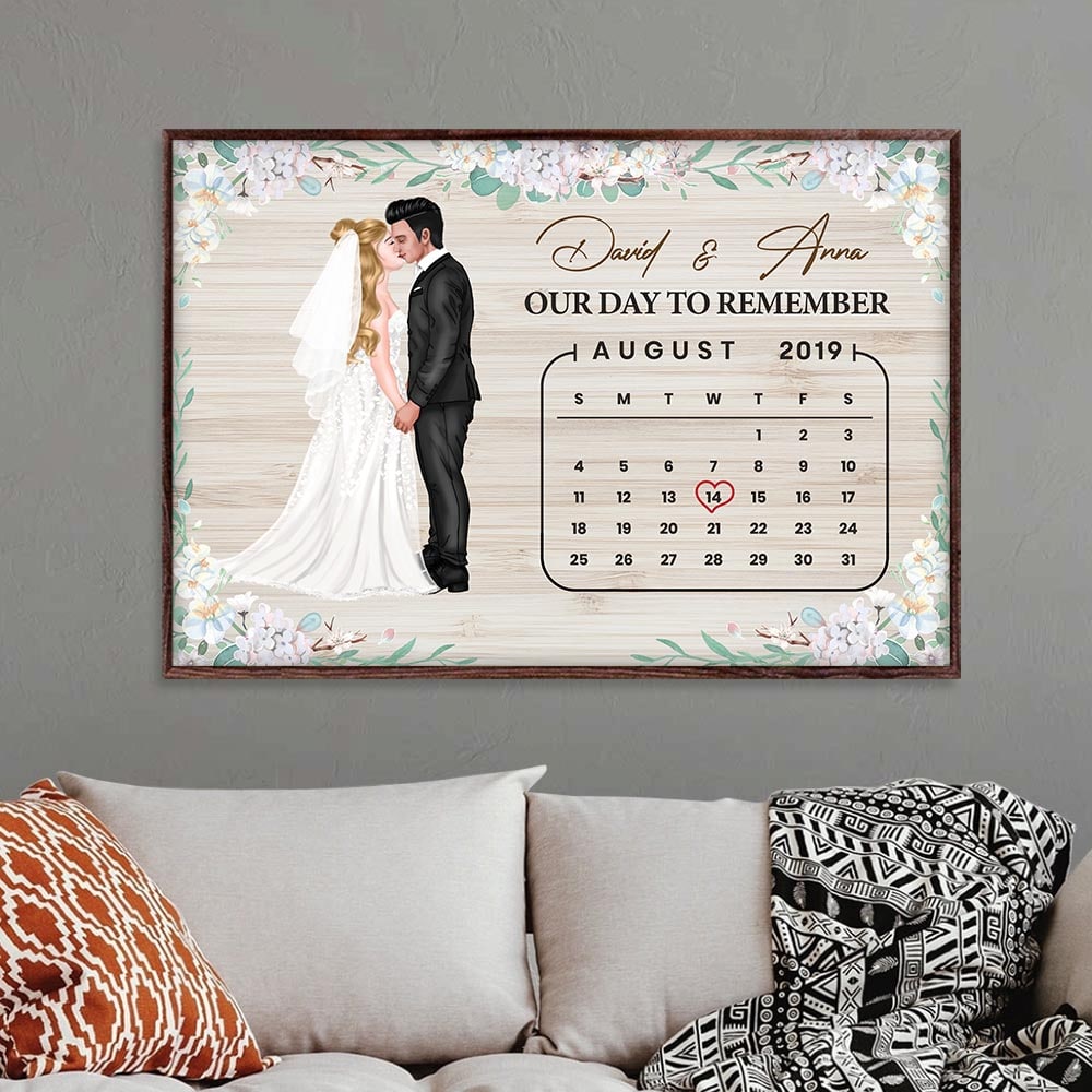 Personalized Couple Canvas Print - Our Unique Day To Remember Poster & Canvas PopCulturePrints