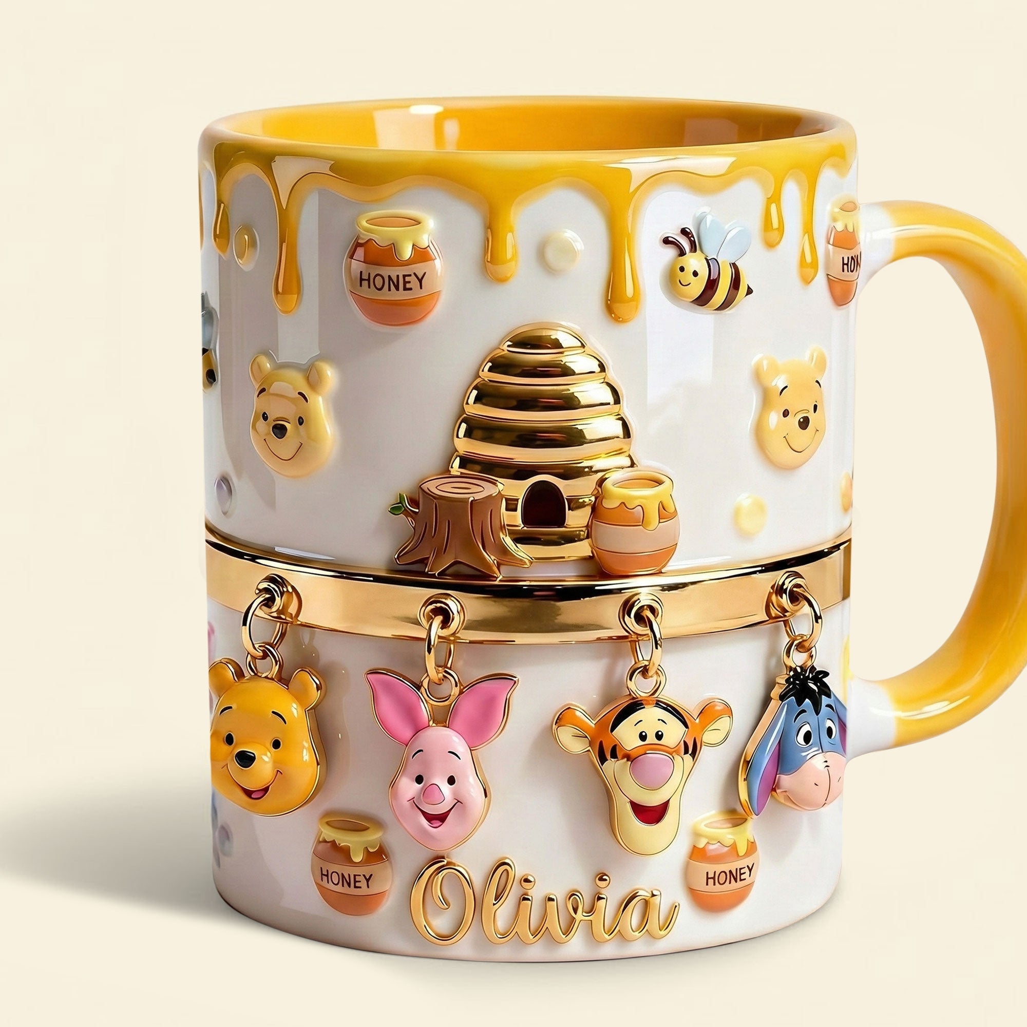 “Sipping Imagination” - Childhood Bear And Friends Coffee Accent Mug - Personalized Gift for Kids Coffee Mug PopCulturePrints