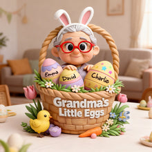 Load image into Gallery viewer, “Grandma’s Little Eggs” - Personalized Easter Plaque for Grandma - Unique Gift for Grandmothers and Family Shaped Plaques PopCulturePrints
