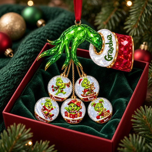 “Celebrate Family Mischief” - Furry Mischief Family Acrylic Ornament - Personalized Christmas Gifts for Loved Ones Ornament PopCulturePrints