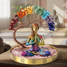 Load image into Gallery viewer, Find Your Inner Peace - Yoga Girl Plaque - Personalized Gifts For Yoga Lovers Shaped Plaques PopCulturePrints
