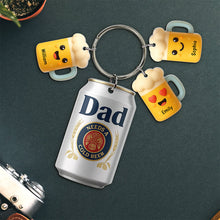 Load image into Gallery viewer, “Best Dad Ever!” - Personalized Keychain with Beer Charms - Custom Gift for Fathers, Dads, and Friends Keychains PopCulturePrints
