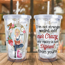Load image into Gallery viewer, Personalized Acrylic Tumbler - Unique Reality Design for Book Lovers Tumbler Cup PopCulturePrints
