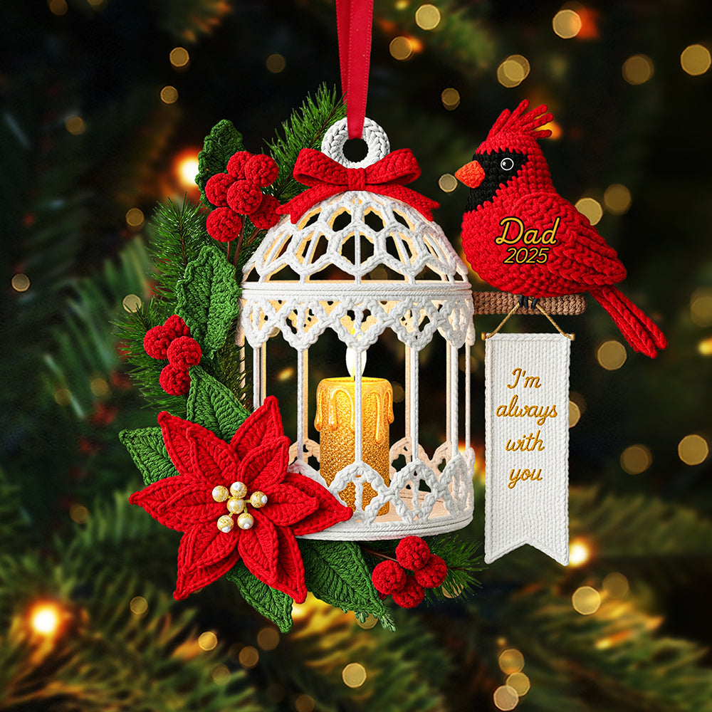 "I'm always with you" - Personalized Memorial Cardinal Ornament - A Meaningful Gift for Loved Ones Ornament PopCulturePrints
