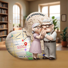 Load image into Gallery viewer, Our Engagement - Personalized Gifts for Couples Shaped Plaques PopCulturePrints
