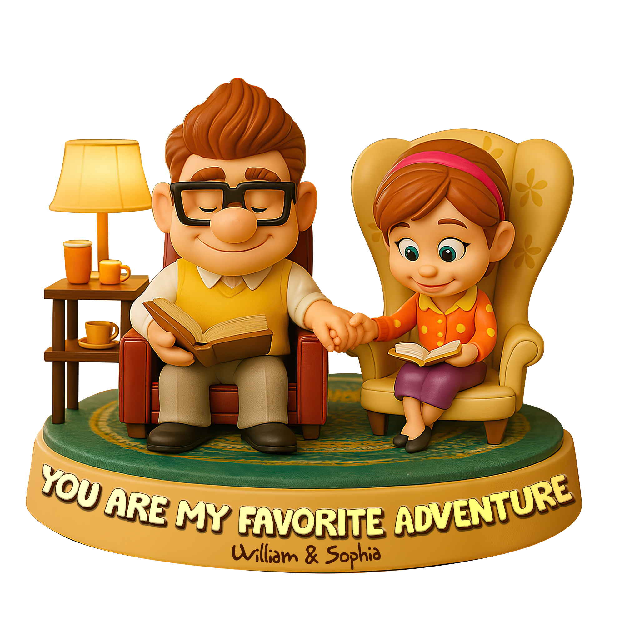 You Are My Favorite Adventure - Couple Forever Acrylic Plaque - Personalized Gift for Couples, Friends, and Family Shaped Plaques PopCulturePrints