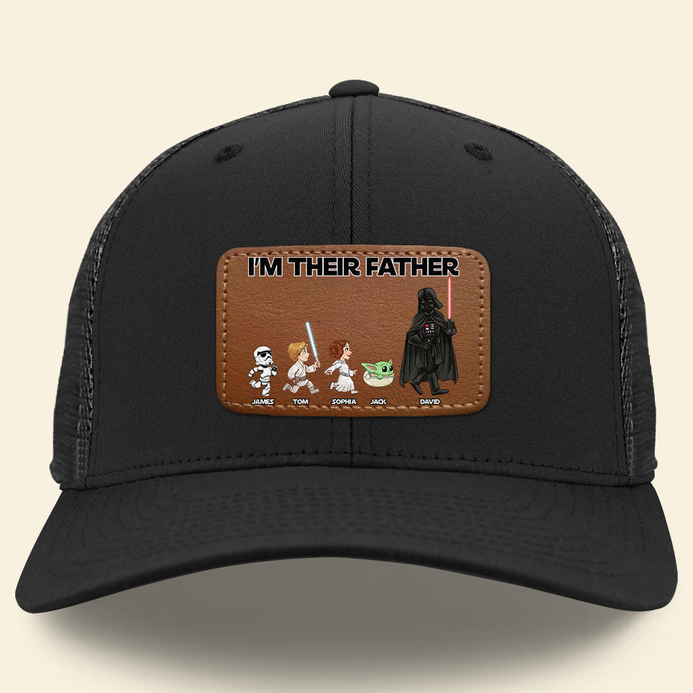 Custom 'I'm Their Father' Leather Patch Hat