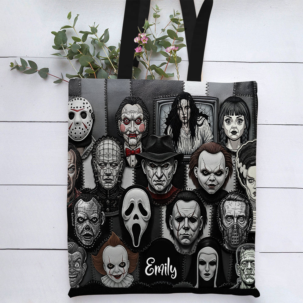 Celebrate Horror with Customization – Horror Patches Tote Bag Tote Bags PopCulturePrints