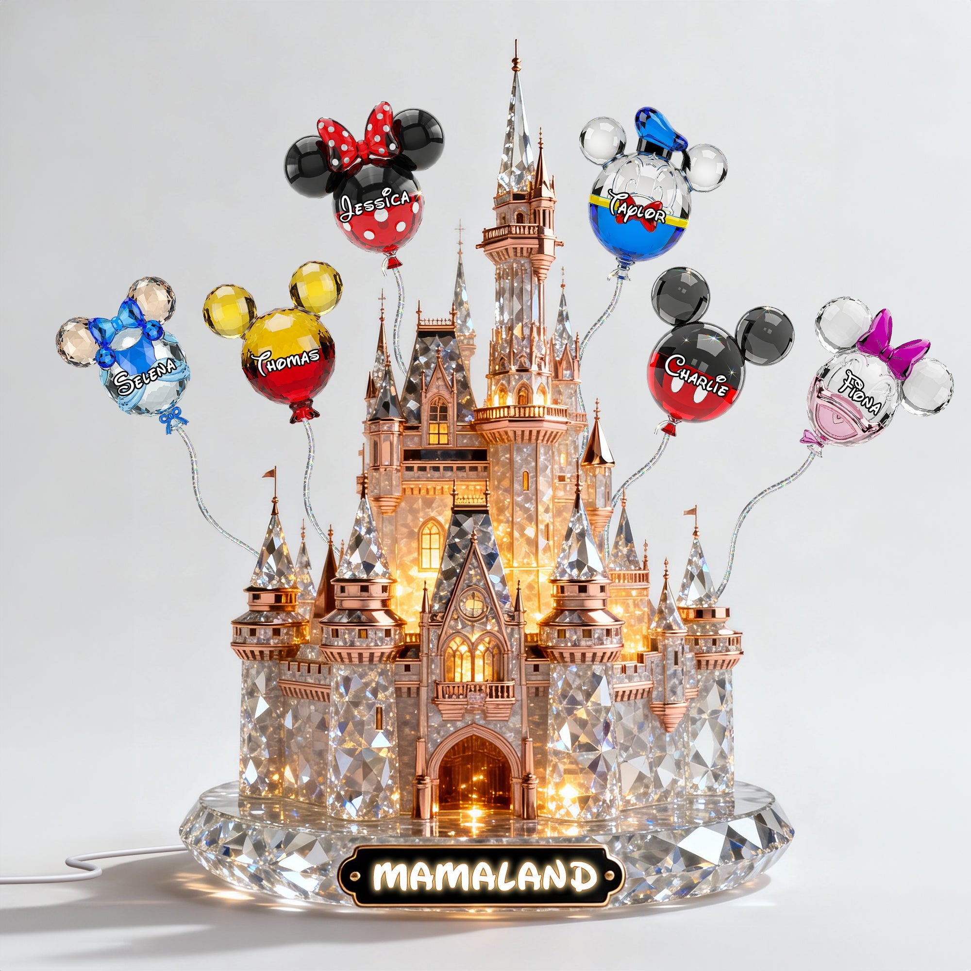 “Celebrate Family Moments” - Personalized Balloon Family Acrylic Light Box - Gift for Mom, Grandma & More! Light Box PopCulturePrints