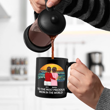 Load image into Gallery viewer, To The Most Precious Mom In The World - Personalized Black Mug | Ideal Gift for Mother&#39;s Day, Grandma, and More Mug PopCulturePrints
