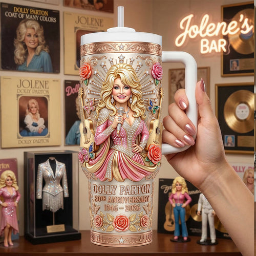 Celebrate 80 Years of Country Queen - Personalized Vintage Music Legend Tumbler Tumbler Cup PopCulturePrints