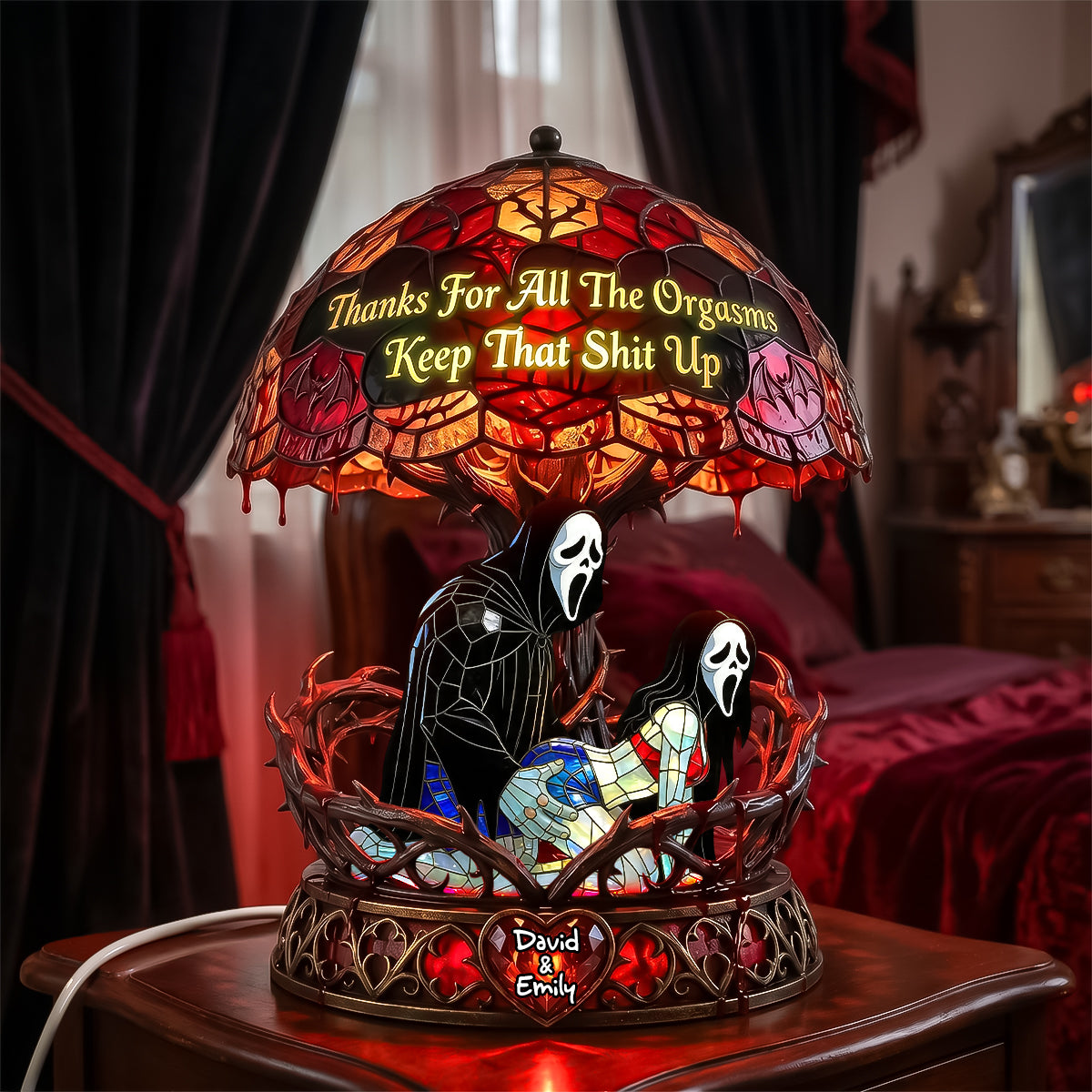 Horror Lovers Acrylic Light Box - Personalized Gifts For Couples 04ohdh180626 Light Box PopCulturePrints
