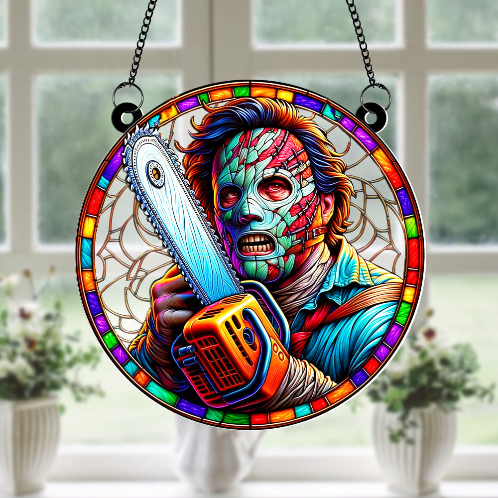 Personalized Horror Character Stained Glass Ornament - Halloween Decoration