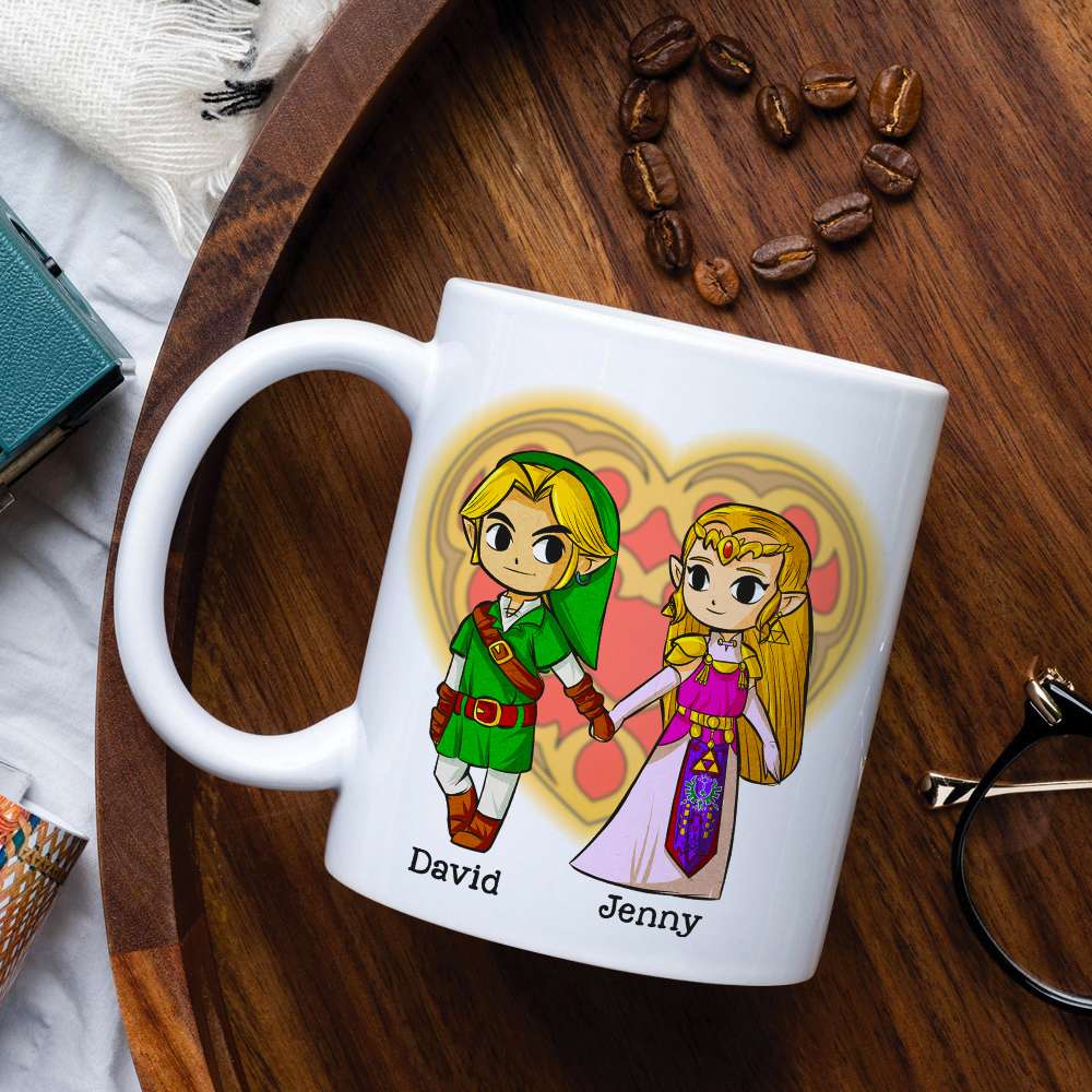 Personalized Couple Mug - Linked Together Since Coffee Mug PopCulturePrints