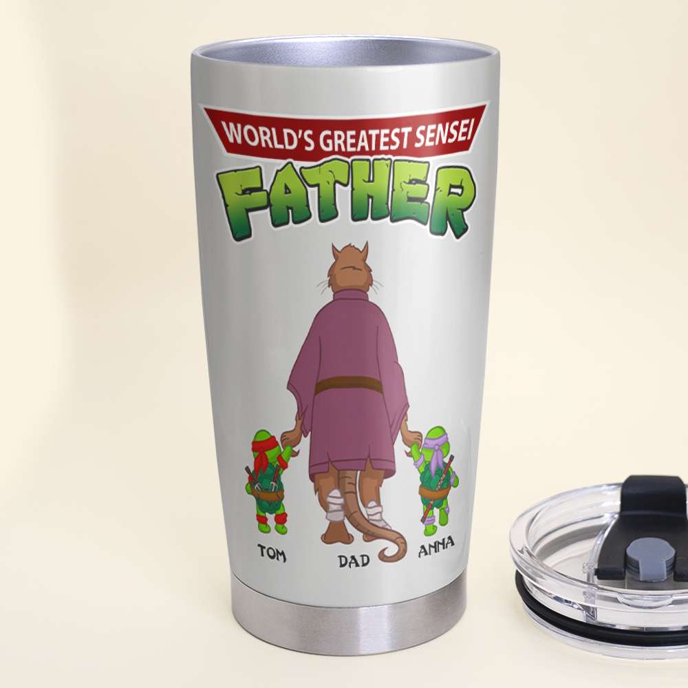 World's Greatest Sensei Father Personalized Tumbler Tumbler Cup PopCulturePrints