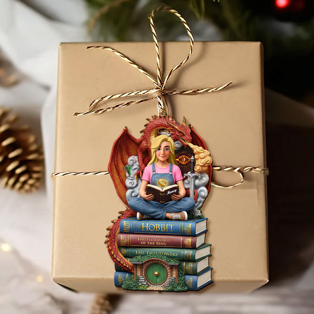 "For Every Book Lover, A Magical Moment Awaits" - Personalized Book Lover Christmas Ornament - Gift for Readers and Book Enthusiasts Ornament PopCulturePrints