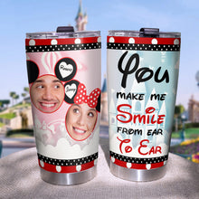 Load image into Gallery viewer, Custom Couple Photo Tumbler - You Make Me Smile Tumbler Cup PopCulturePrints
