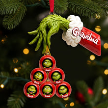 Load image into Gallery viewer, “Celebrate Family Joy with Our Green Monster Ornament” - Personalized Christmas Ornament for Family - Ideal Gift for Loved Ones Ornament PopCulturePrints
