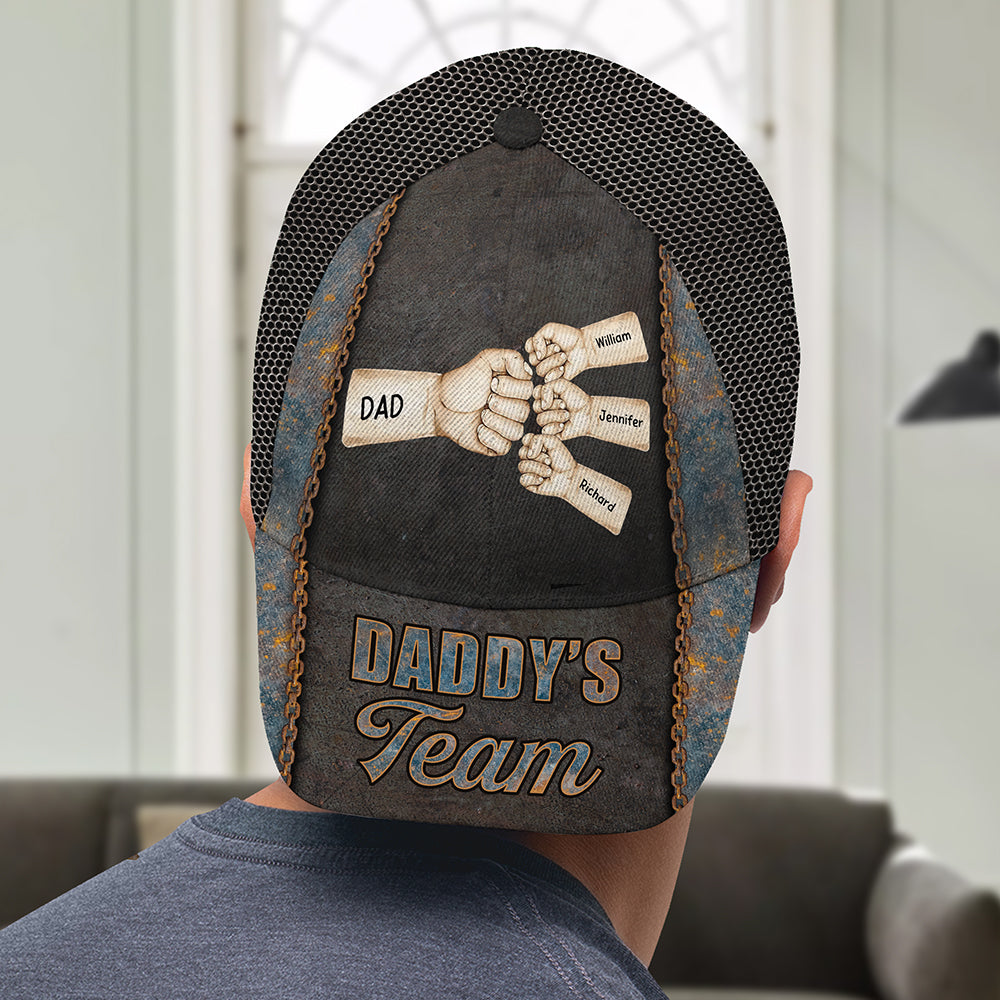 “Dad: The Ultimate Team Player” - Personalized Classic Cap - Gift for Dad, Grandpa, and Father Figures Caps PopCulturePrints