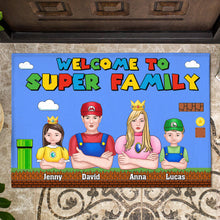 Load image into Gallery viewer, Personalized Super Family Doormat - Custom Names &amp; Characters Doormat PopCulturePrints
