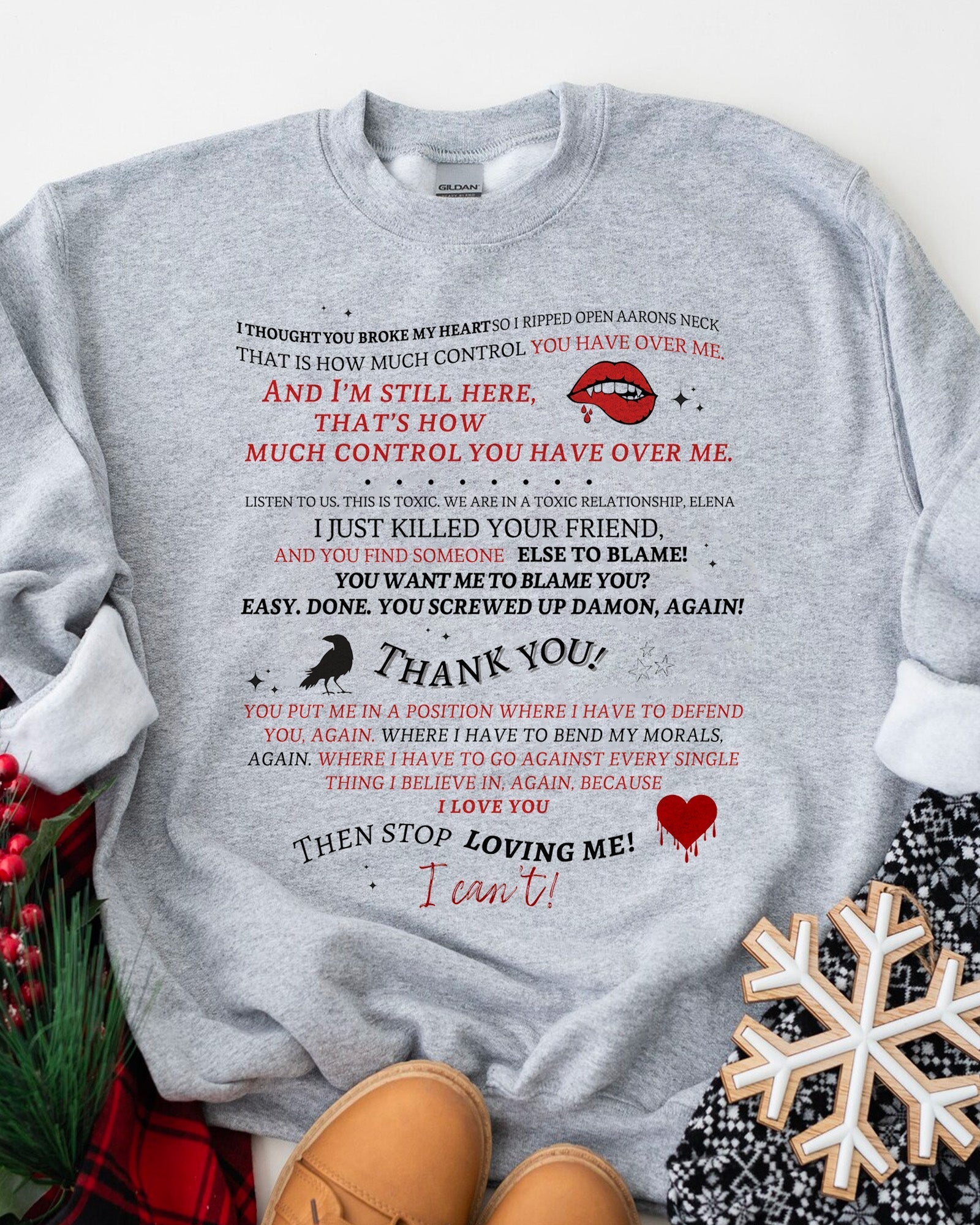 Damon Salvatore Themed Quote Sweatshirt - Fans Collection