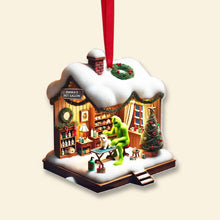 Load image into Gallery viewer, Custom Green Monster Pet Grooming Christmas Ornament Ornament PopCulturePrints
