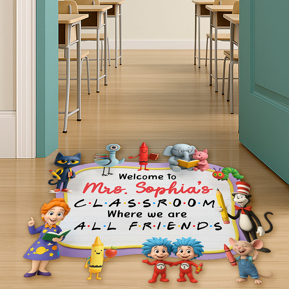 Welcome to Mrs. Sophia's Classroom - Personalized Doormat for Teachers Doormat PopCulturePrints