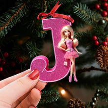 Load image into Gallery viewer, Custom Glitter Letter Christmas Ornament for Movie Fans Ornament PopCulturePrints
