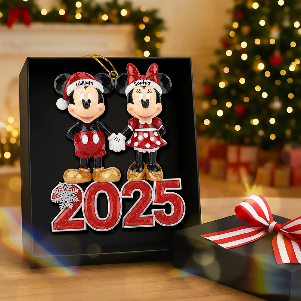 "Celebrate Your Love!" Personalized Funny Holiday Acrylic Ornament - Custom Gifts for Couples Ornament PopCulturePrints