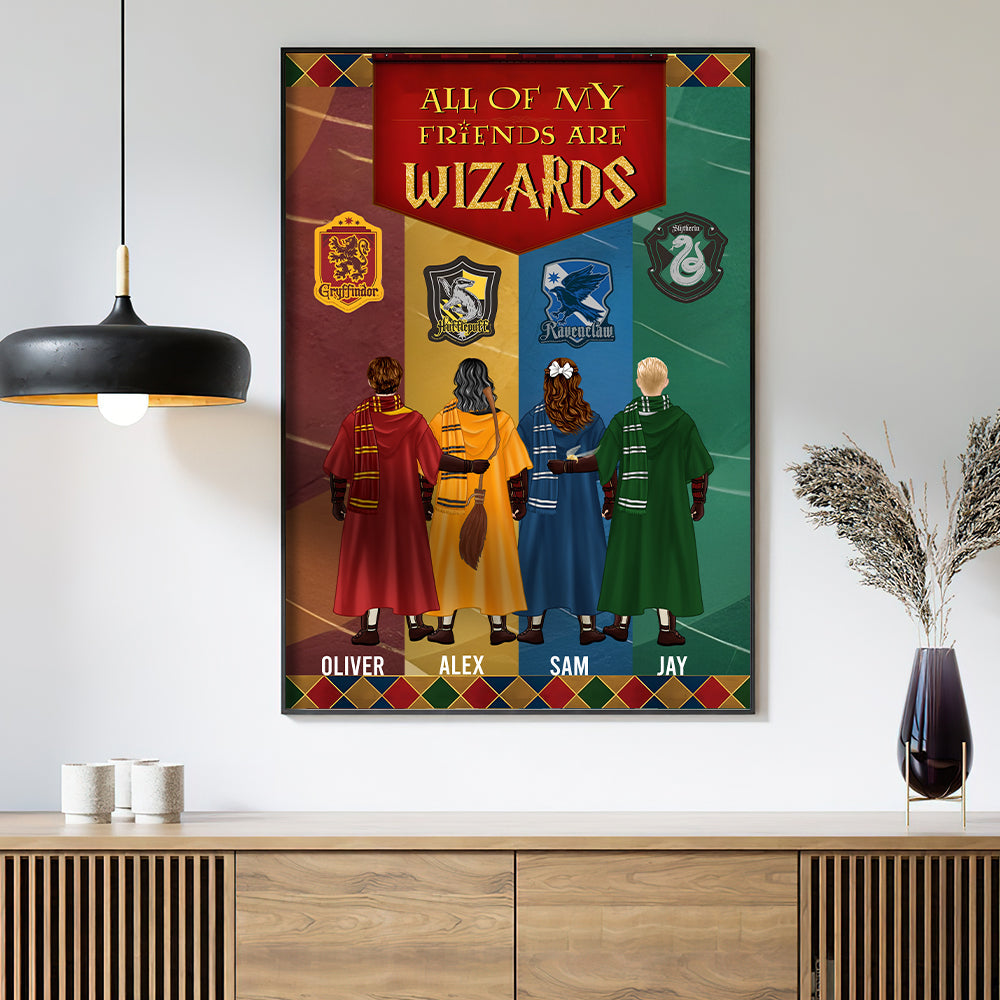 Personalized Wizard Friend Poster - All of My Friends Are Wizards