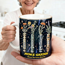 Load image into Gallery viewer, Mom's Floral Garden In Space Coffee Mug - Personalized Gifts For Mother, Grandma, and More Coffee Mug PopCulturePrints
