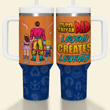 Load image into Gallery viewer, Super Dad Custom Tumbler - Personalized Anime Gift for Father&#39;s Day Tumbler Cup PopCulturePrints
