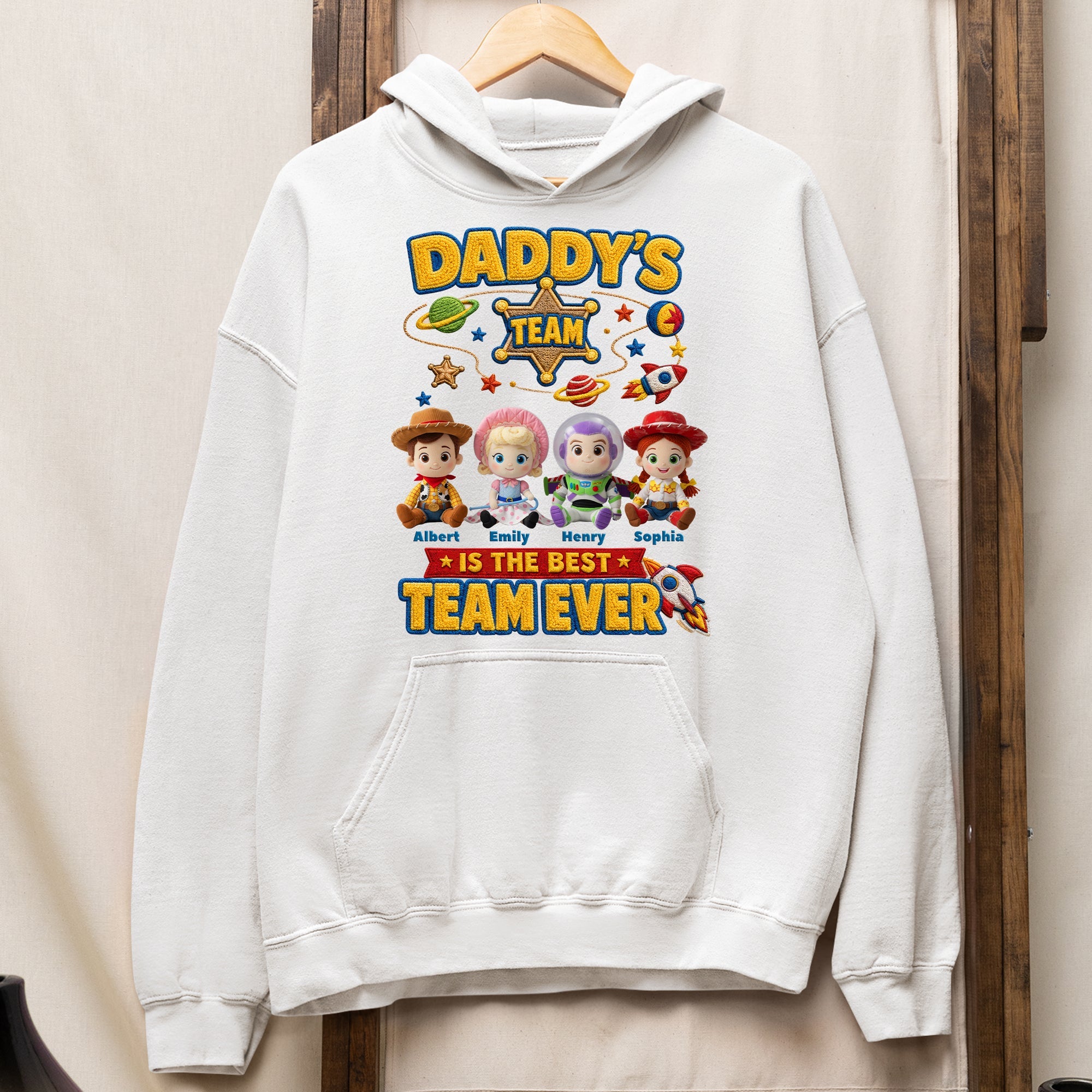 “Daddy’s Team is the Best Team Ever” - Personalized Shirt for Dad & Grandpa Shirts PopCulturePrints