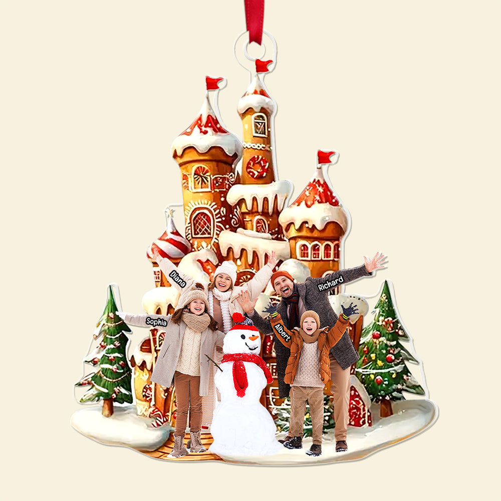 Personalized Family Christmas Acrylic Ornament Ornament PopCulturePrints