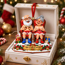 Load image into Gallery viewer, Naughty Old Couples Acrylic Ornament - Personalized Christmas Gifts For Couples 04ohti081026 Ornament PopCulturePrints
