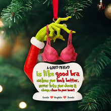 Load image into Gallery viewer, A Good Friend is Like a Good Bra - Personalized Acrylic Ornament for Besties Ornament PopCulturePrints

