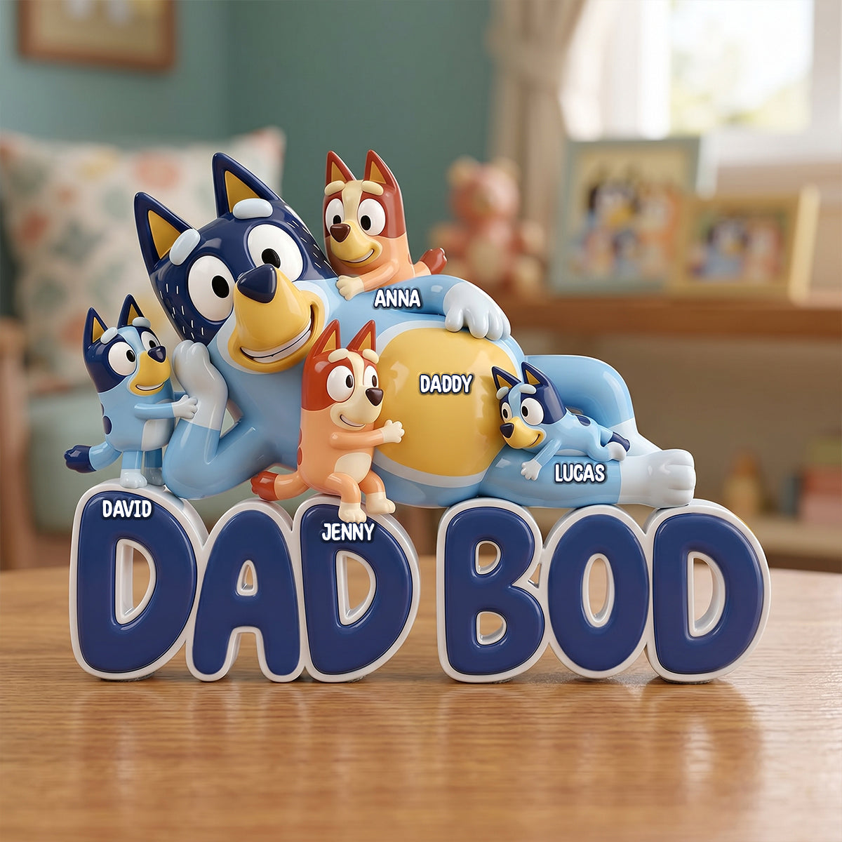 "Celebrate Dad's Unique Charm with Our Dad Bod Acrylic Plaque - Personalized Gifts for Dads, Grandpas, and More!" Shaped Plaques PopCulturePrints