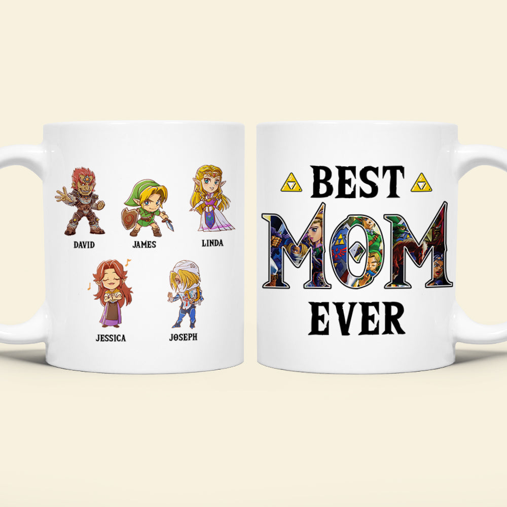 Custom Best Mom Ever Coffee Mug - Personalized Gift for Mother's Day Coffee Mug PopCulturePrints