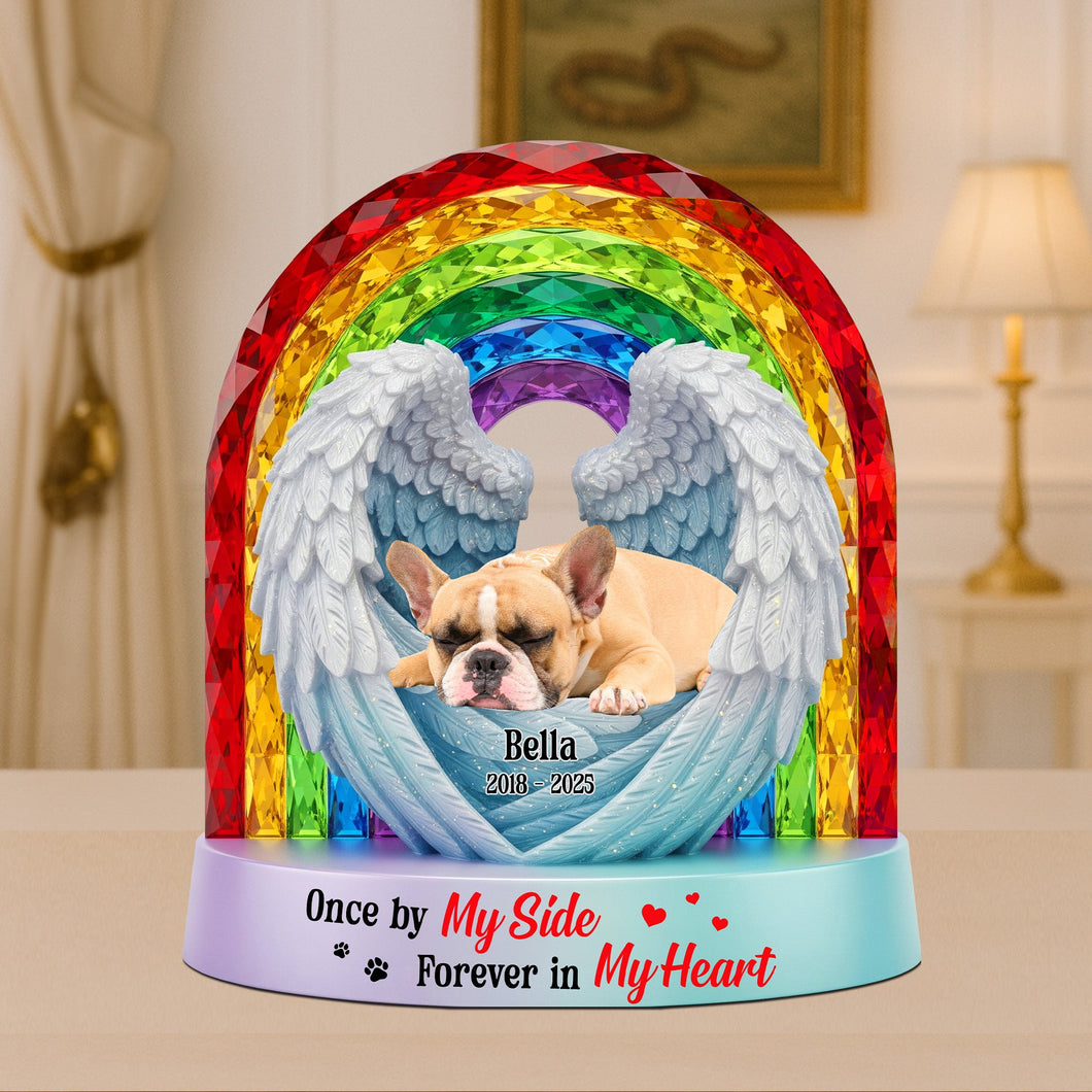 Once by My Side, Forever in My Heart - Custom Memorial Dog Plaque for Pet Lovers Shaped Plaques PopCulturePrints