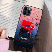 Load image into Gallery viewer, “Swing into Action with Style!” - Wall-Crawler Alphabet Phone Case - Personalized Gifts for Marvel Fans Phone Case PopCulturePrints
