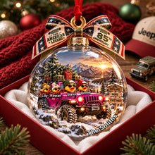 Load image into Gallery viewer, Explore Together: Duck Family Off-Road Lover Ornament | Customizable Gift for Family &amp; Friends Ornament PopCulturePrints
