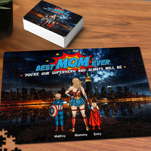 Load image into Gallery viewer, Best Mom Ever - Personalized Super Mom Jigsaw Puzzle for Mother&#39;s Day Jigsaw Puzzles PopCulturePrints
