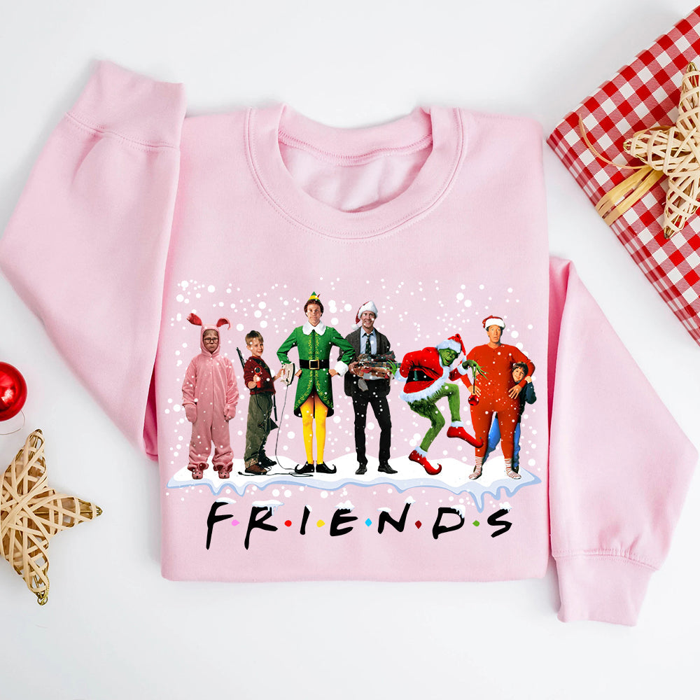 Classic Holiday Movie Characters Friends Christmas Shirt