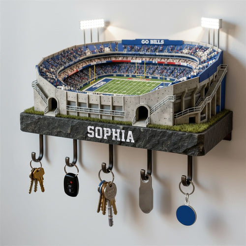 Personalized Sports Wood Key Hanger - A Unique Gift for Sports Lovers Wood Sign PopCulturePrints