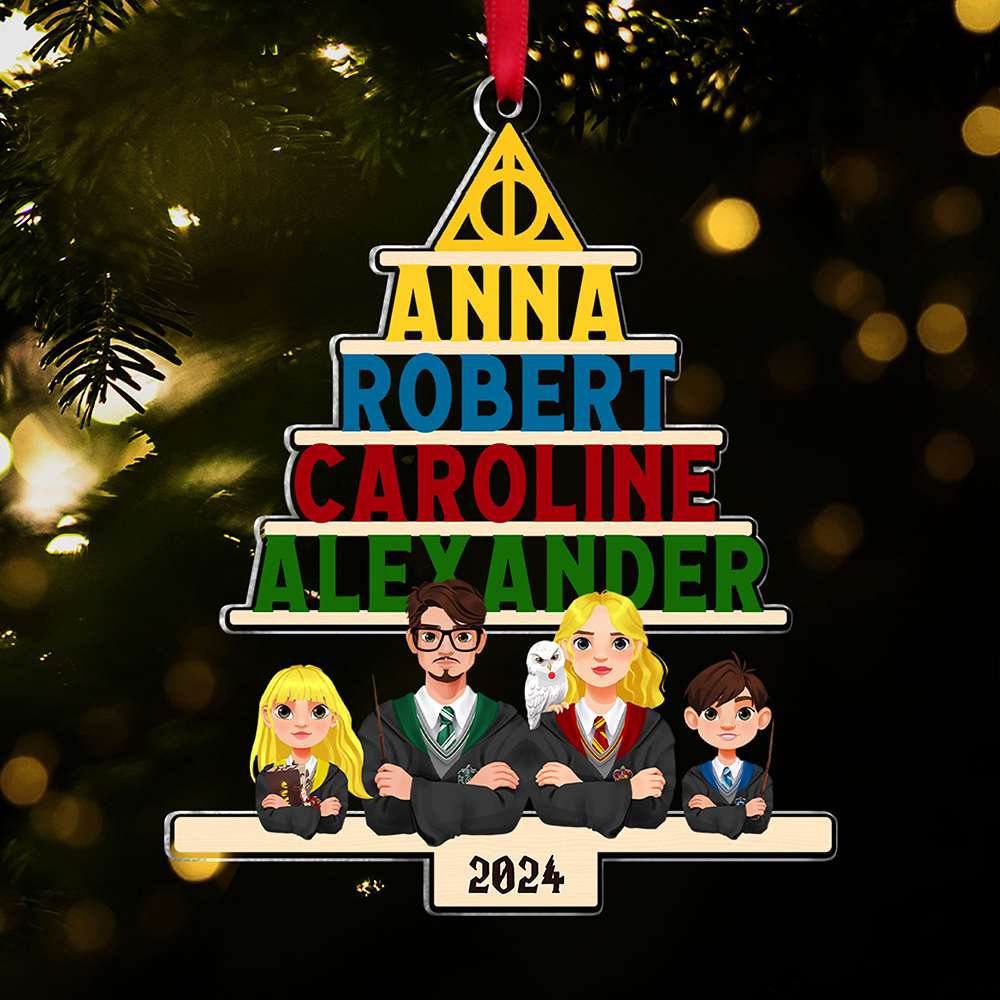 Personalized Harry Potter Family Name Acrylic Ornament