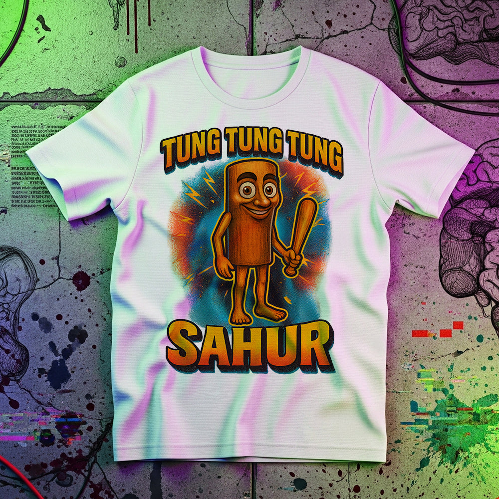 Tung Tung Tung Sahur Brainrot Shirt - A Fun Personalized Gift for Kids Shirts PopCulturePrints