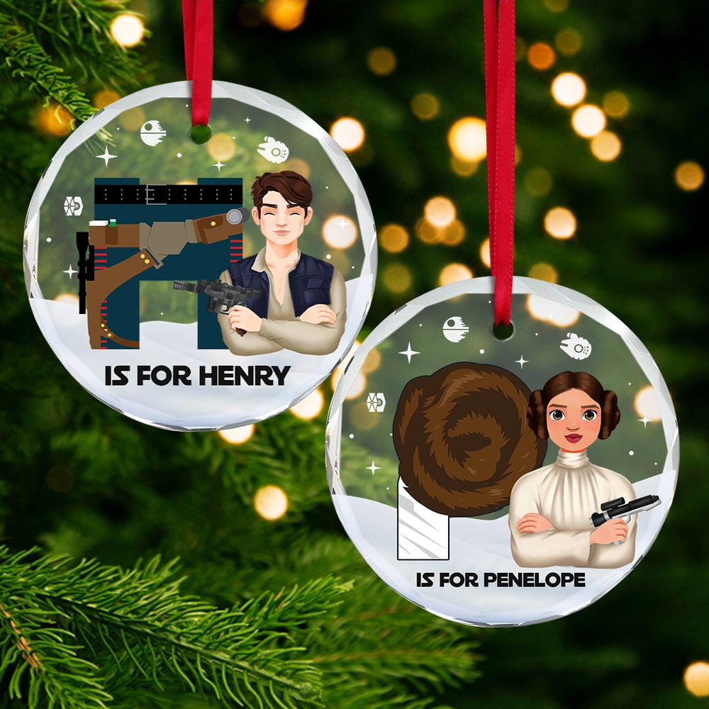 Personalized Alphabet Christmas Ornament for Movie Lovers Ornament PopCulturePrints