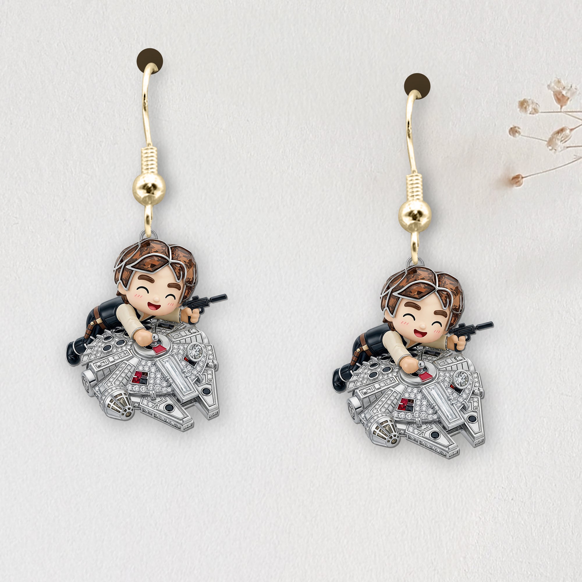 “Join the Galactic Fun!” – Funny Hanging Galactic Characters Earrings - Personalized Gifts for Movie Fans Earrings PopCulturePrints