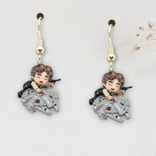 Load image into Gallery viewer, “Join the Galactic Fun!” – Funny Hanging Galactic Characters Earrings - Personalized Gifts for Movie Fans Earrings PopCulturePrints
